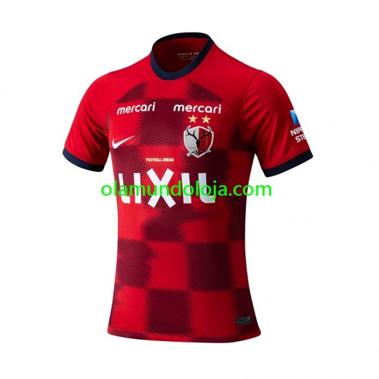 Camisola Kashima Antlers Homem Equipamento Primeiro 2024 Manga Curta